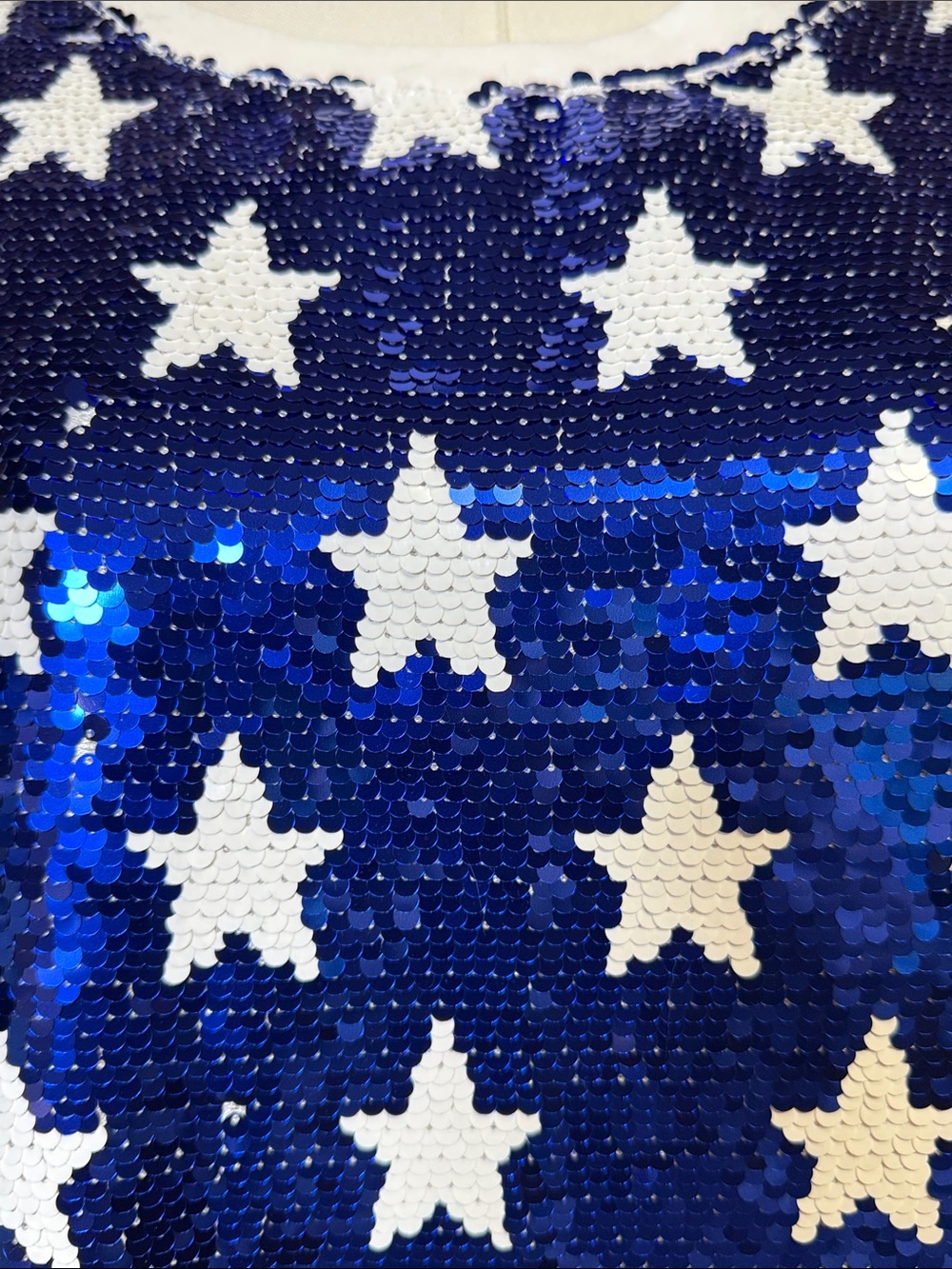 Fantastic Fawn Sequin Flag Oversized  T-shirt Dress Size Small - Picture 2 of 11